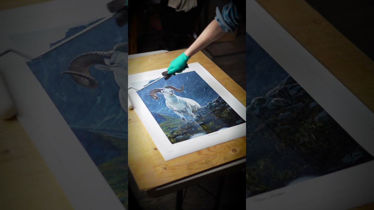 Giclee Varnish Application - #shorts