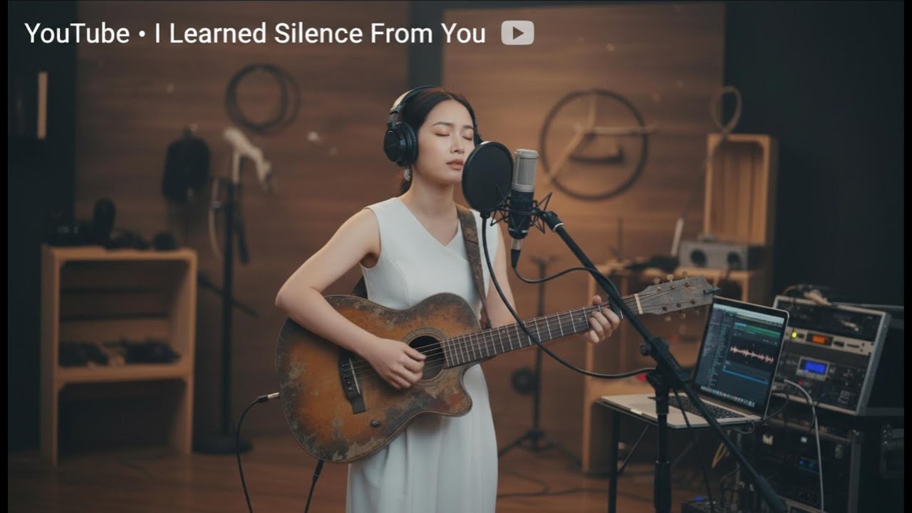 I Learned Silence From You 🎸 | Lyrics Video | Quiet Heartbreak Acoustic Ballad | Kong Lyrics