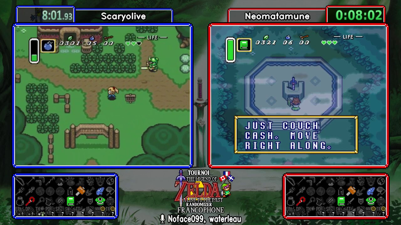 Scaryolive vs Neomatamune. Tournoi ALTTPR francophone 2020