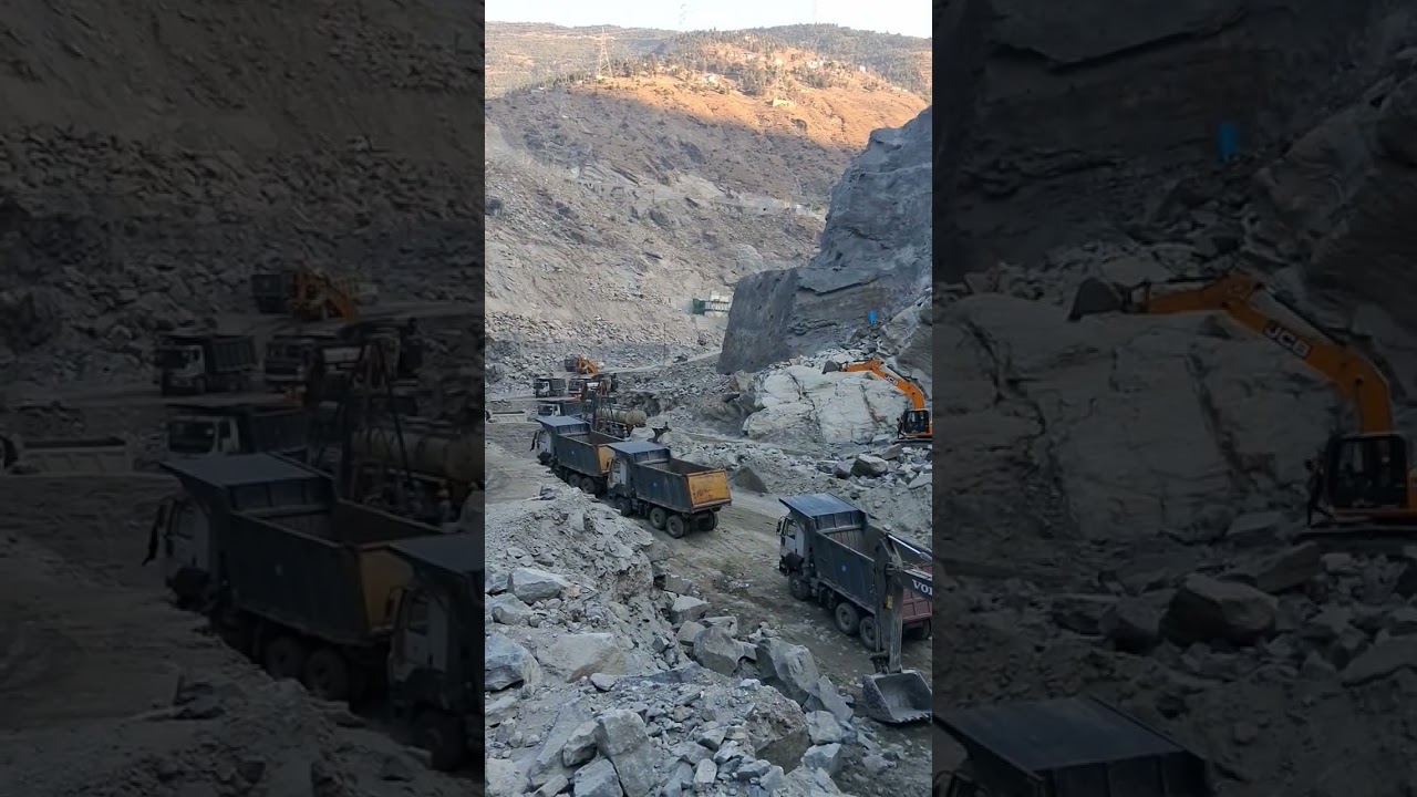 Excavation work progress at Dam site RHEP 850Mw power project @DDnews @ANINewsIndia @WION