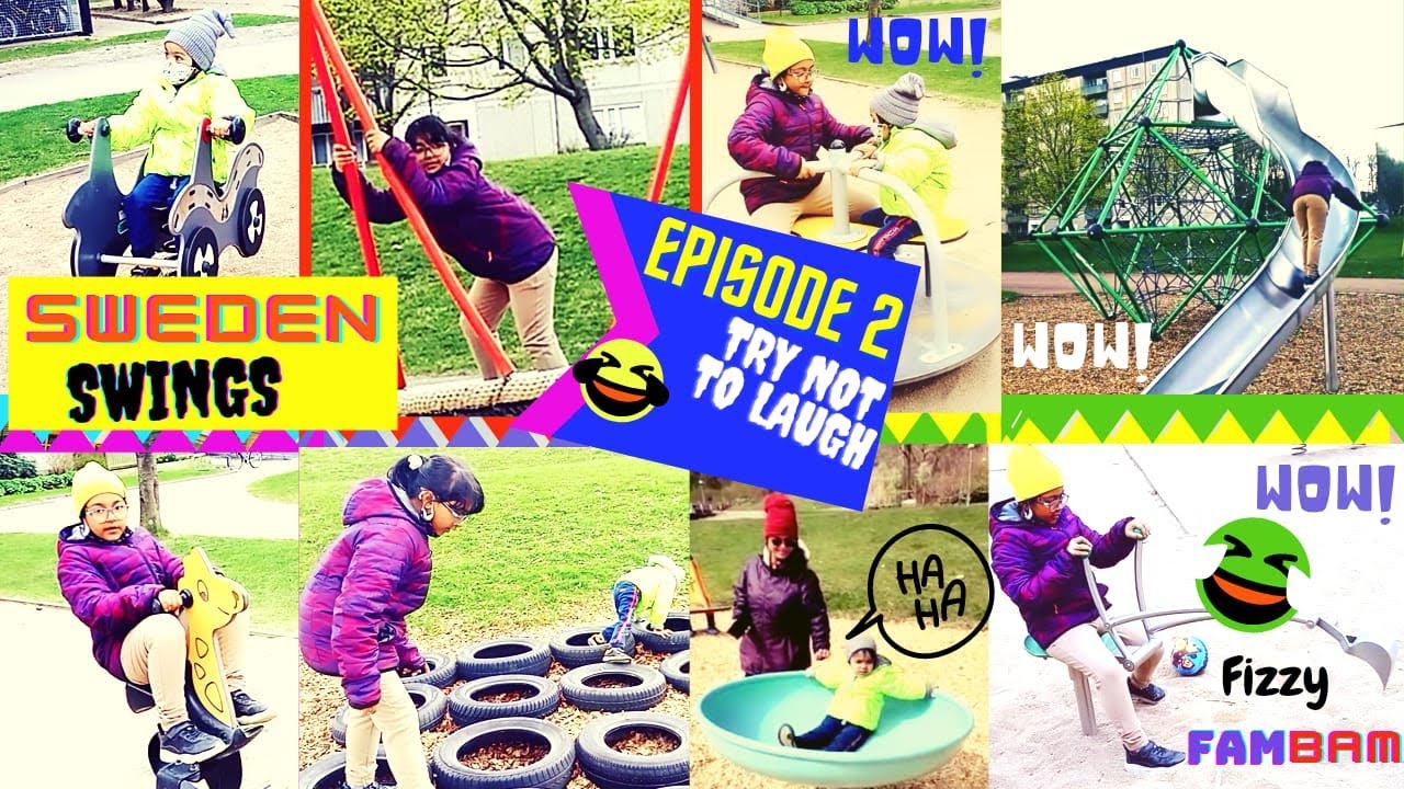 Playground Challenges At The Parks - Monkey Bar n Hurdle Jumps - Sweden Swings - Playground for Kids