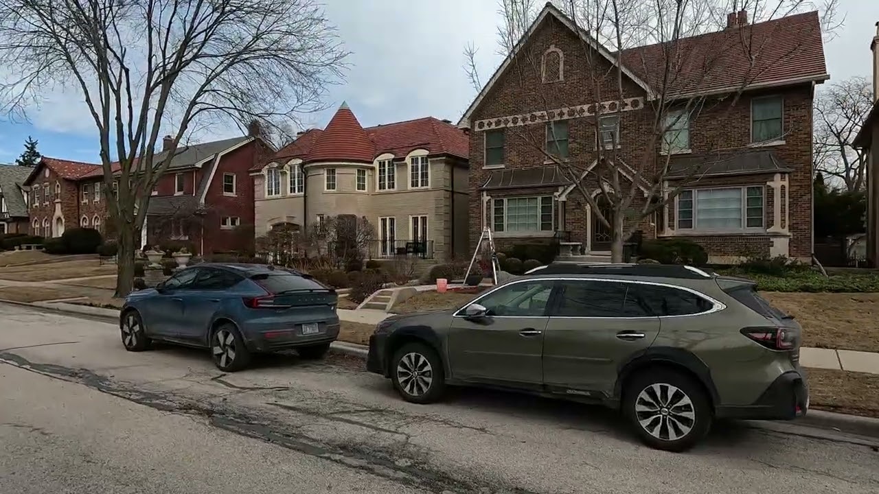 Oak Park Walking Tour | Western Suburb of Chicago Land | Houses in Oak Park | 4K | Original Sound |