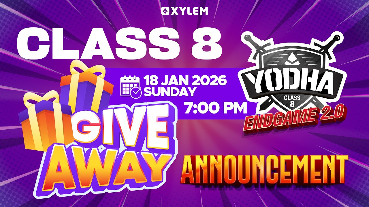 CLASS 8 GIVE AWAY ANNOUNCEMENT 🎊 | Xylem Class 8