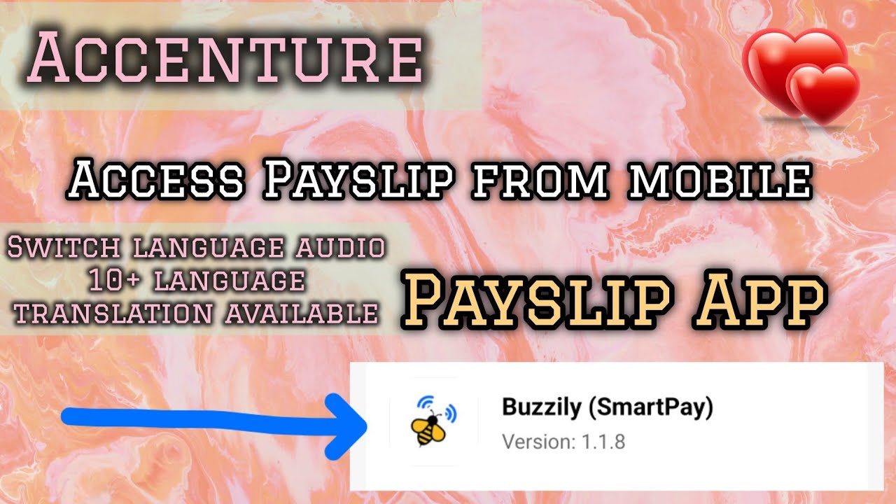 Buzzily | Mobile application | payslip | access | download | from | directly @Accenture All language