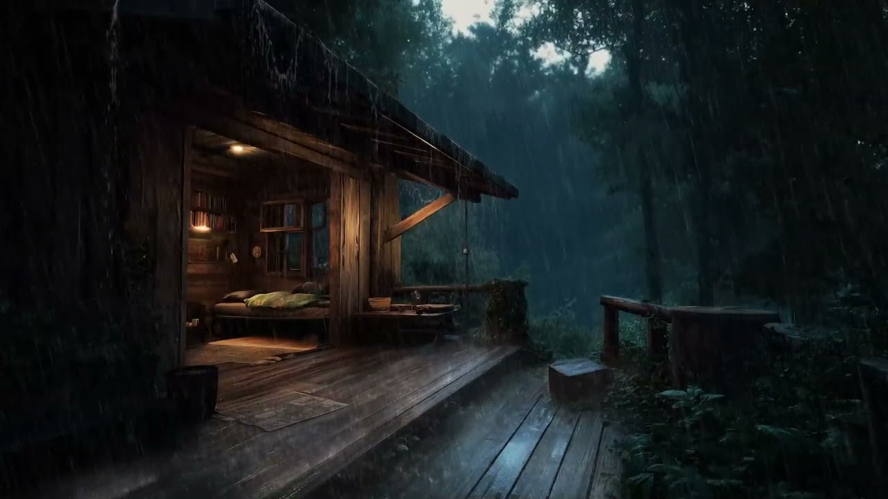 Rainy Forest Night & Soft Piano 🌙 Natural Sounds for Peaceful Sleep & Calm