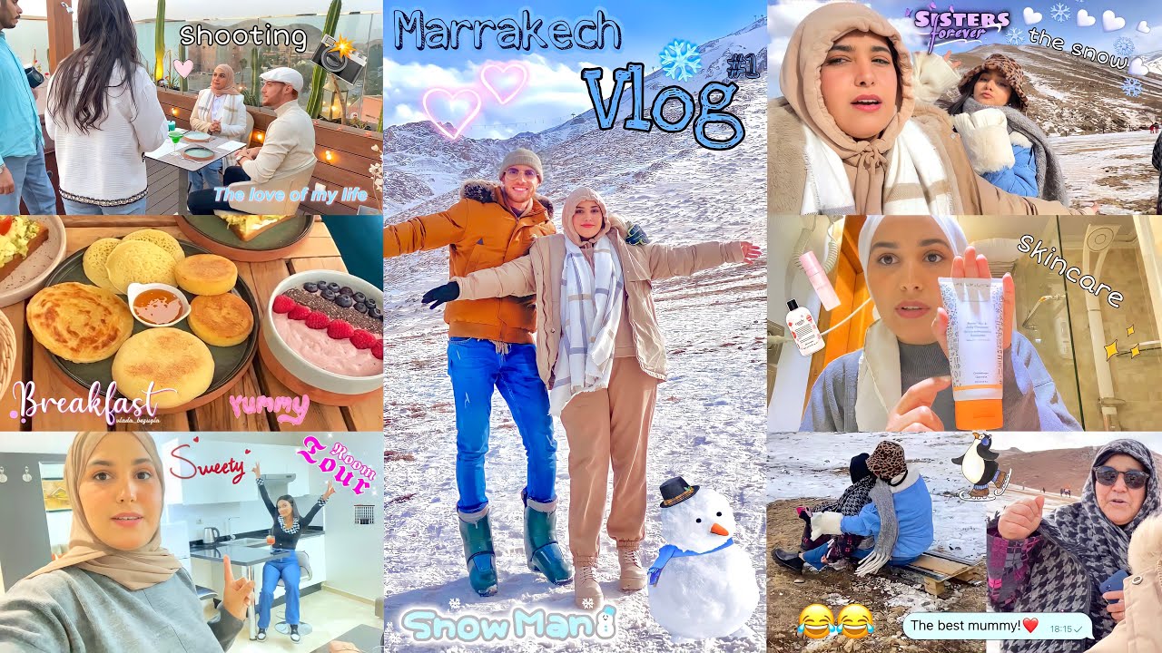 VLOG Marrakech🌴 |تسافيرة مع العائلة💕(أول مرة نشوف الثلج⛄️🥺..ميمكنش ماما شحال من ربحة جابت😂)
