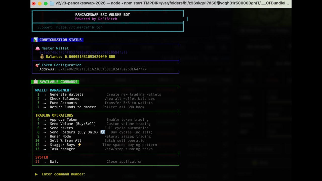 PancakeSwap Volume Bot - Auto Trading & Market Maker Script - 2026