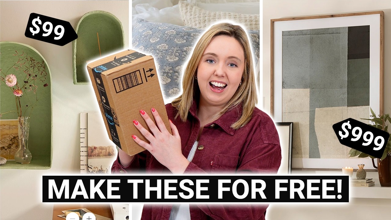 Decorate your home *FOR FREE* with these $0 DIYs! 📦➡🖼️