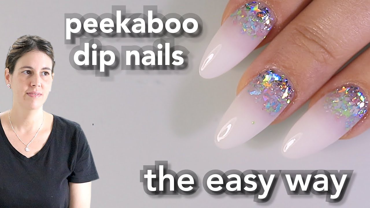 Awesome Peekaboo Nails With Dip Powders. ENG