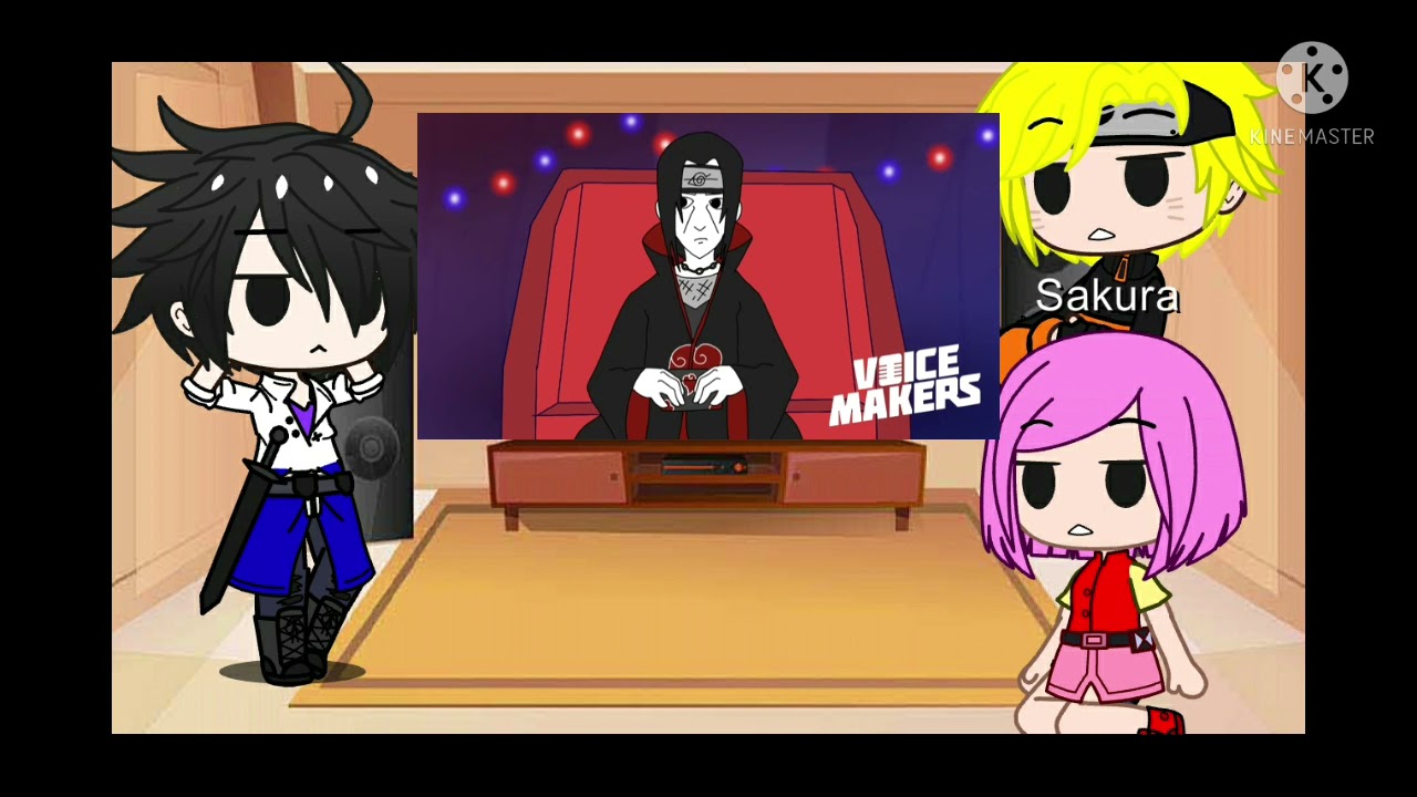 Naruto🐯 sasuke⚡ e Sakura🌸 reagindo a amigo oculto da akatsuki (voice makers)