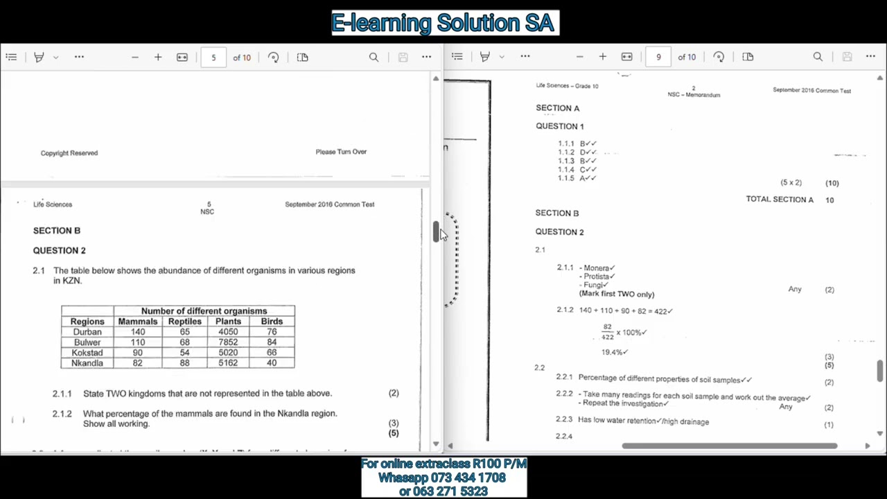 Grade 10 Life Sciences Term 1 | March Test Paper 