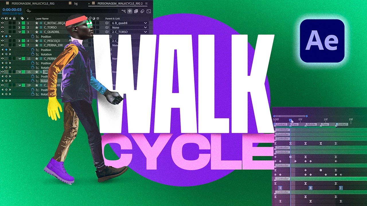 Walk cycle no After Effects fácil: aprenda de vez!