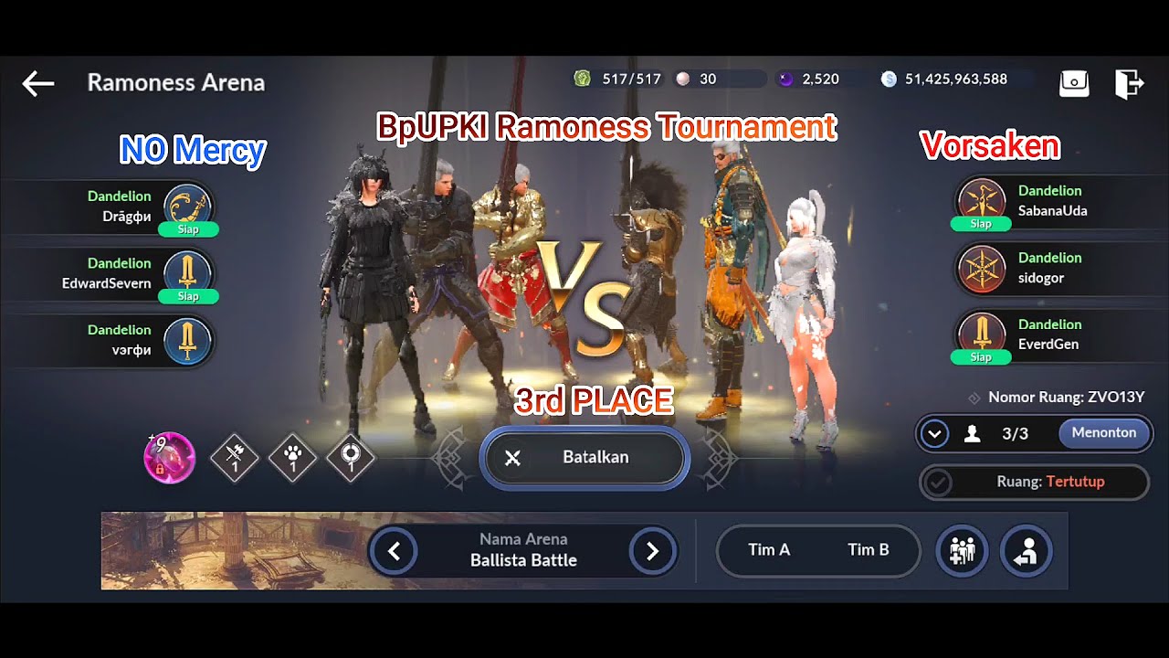 Juara ke-3 BpUPKI Ramoness Tournament 