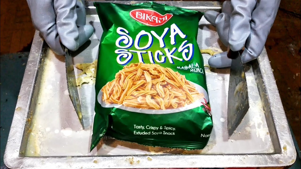 Bikaji Soya Sticks Masala Munch lemon Ice Cream Rolls Street Food ASMR | YUMMY FC