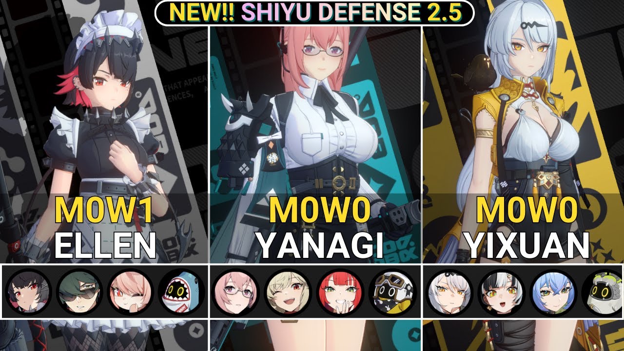 NEW SHIYU RESET! M0W1 Ellen & M0W0 Yanagi & M0W0 Yixuan Showcase | NEW! Shiyu Defense ZZZ 2.5