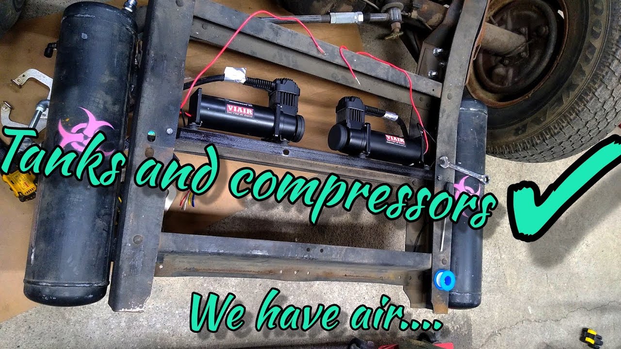 Installing airride tanks and compressors on a 67 c10