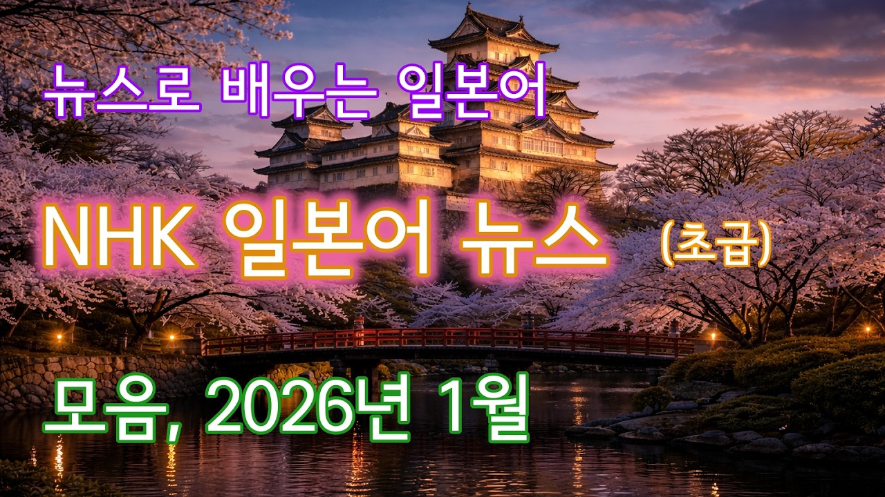 NHK 뉴스(초급), 월간 모음 2026년 1월, #일본어듣기 #일본어학습 #일본어독학 #일본어뉴스듣기 #뭐할까 #NHK뉴스 #NHKニュース #NHKNews #뉴스모음