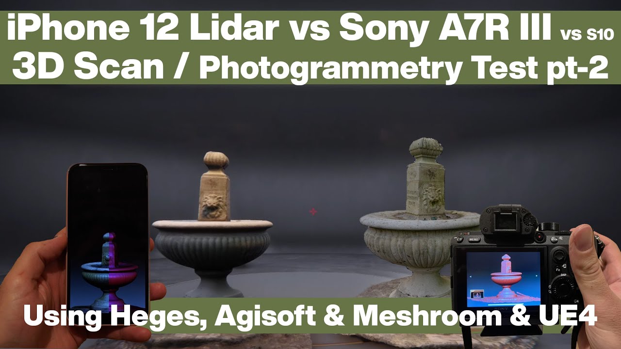 iPhone 12 Pro / Lidar против Sony A7R III: Тест 3D-сканирования методом фотограмметрии, Heges, Me...