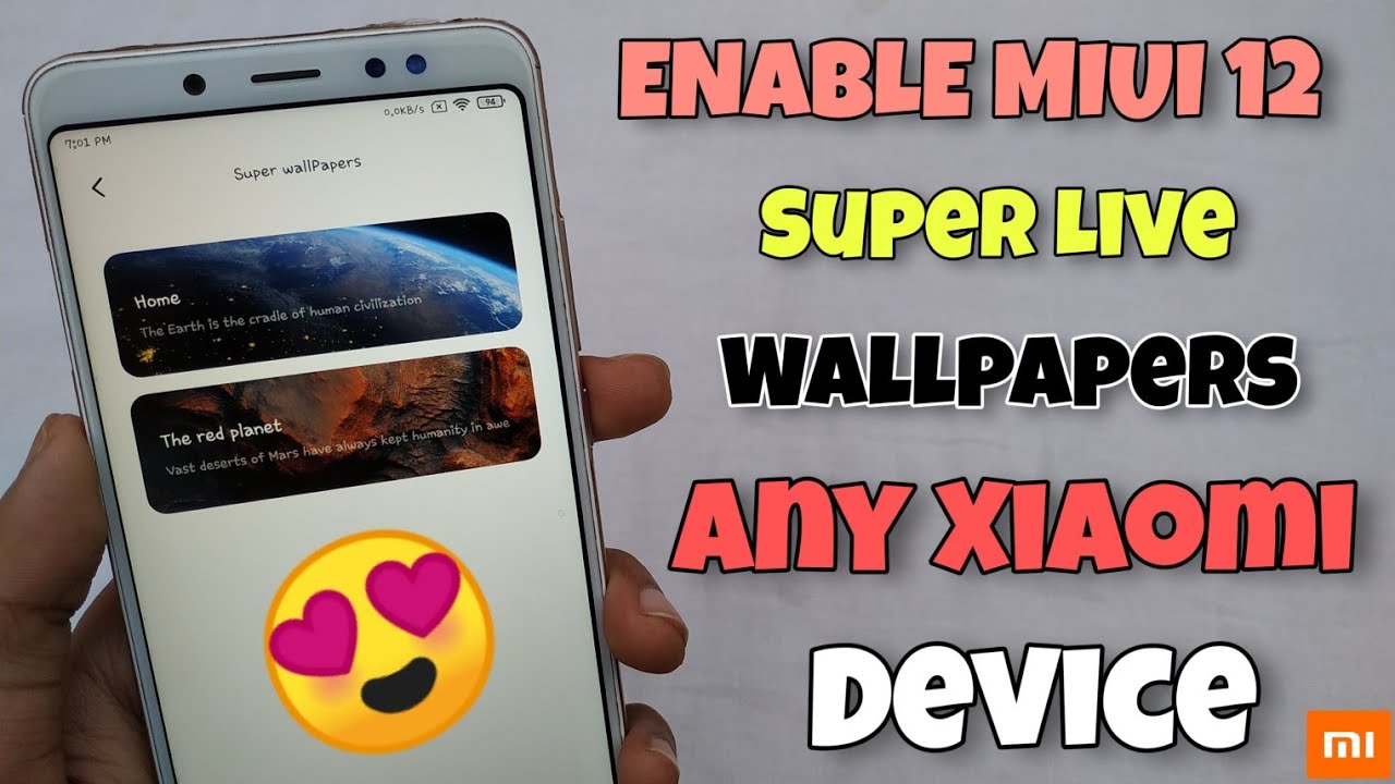 Enable MIUI 12 SuperLive Wallpapers Any Xiaomi Device | No Root Properly Working 😍😍