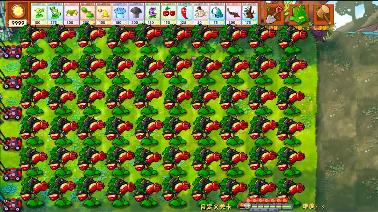 Plants Vs zombies Fusion Gatling Cherry Shooter-The Most Powerful Fusion Plants Vs All Zombies 