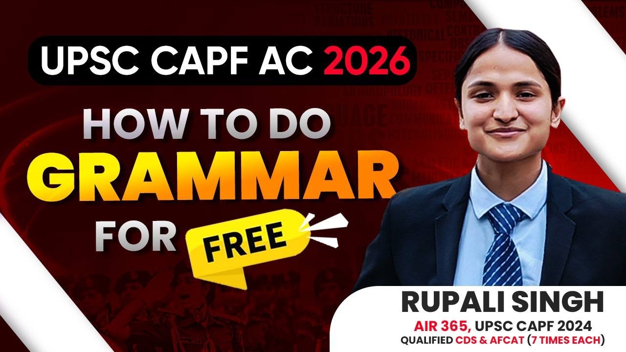 CAPF AC 2026 GRAMMAR FOR FREE