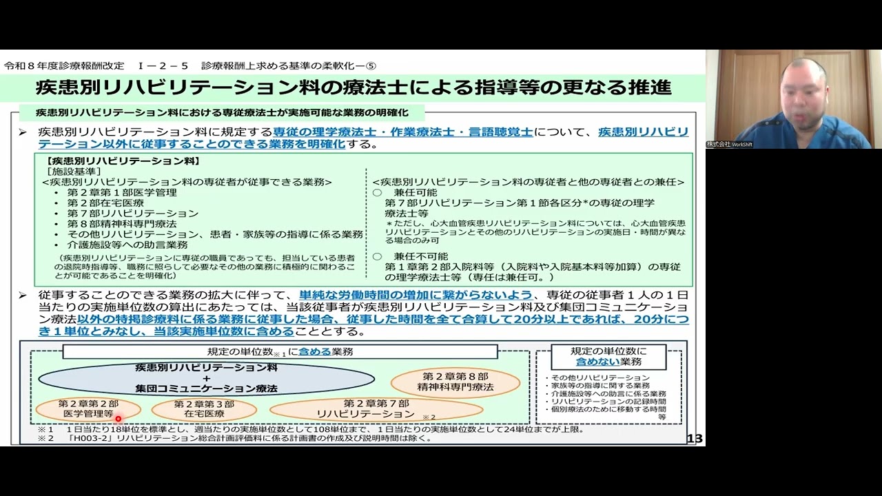 （2026年度診療報酬改定　追加情報）疾患別リハビリ・病棟専従療法士の業務拡大の取り扱いについて