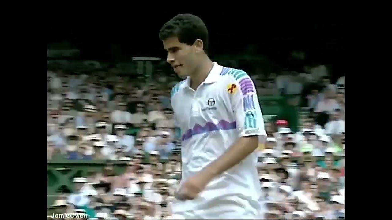 Wimbledon 1993 QF - Pete Sampras Serve and Volley Highlights