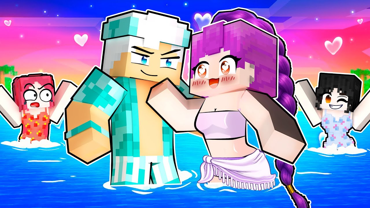 GOTEN e CAÇADORAS KPOP na ILHA do AMOR no Minecraft