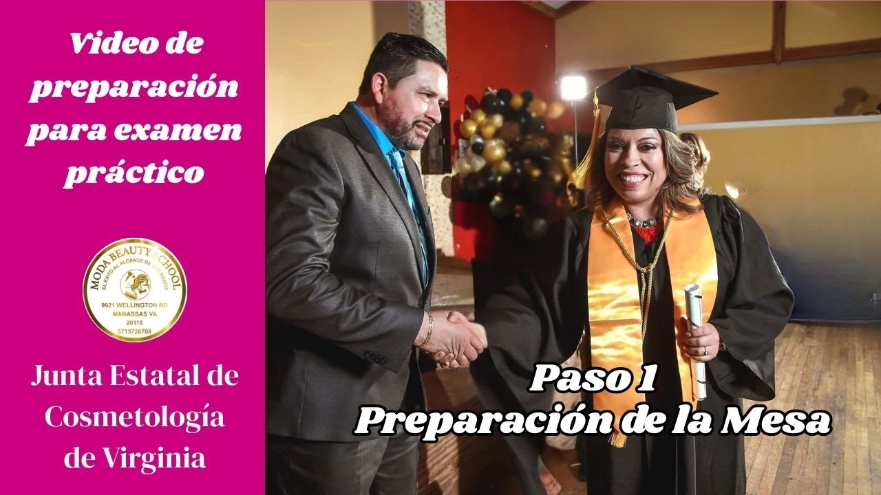 PASO 1. Video de preparación para examen práctico. PREPARACION DE LA MESA.