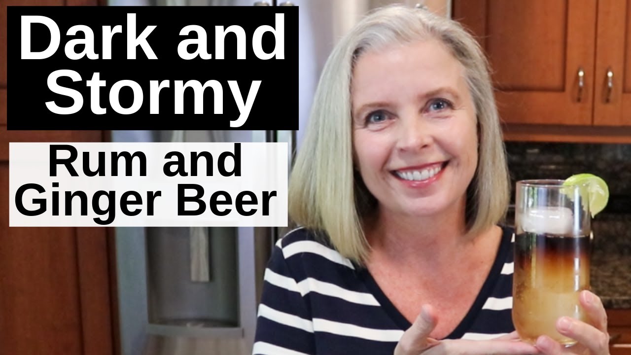 Dark and Stormy Drink | RUM and GINGER BEER Cocktail