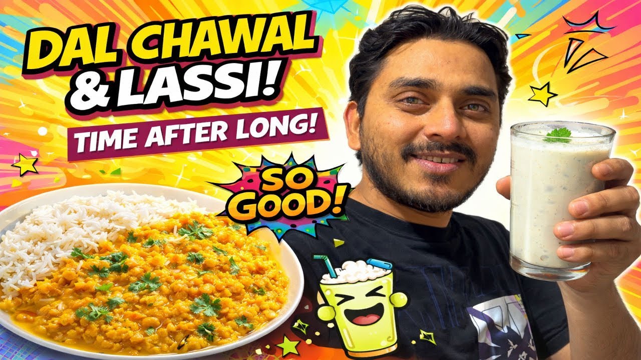 Sardiyon mein garmiyon ka khana 😂| Aj buhat din baad daal chawal bany with Lassi 😍|