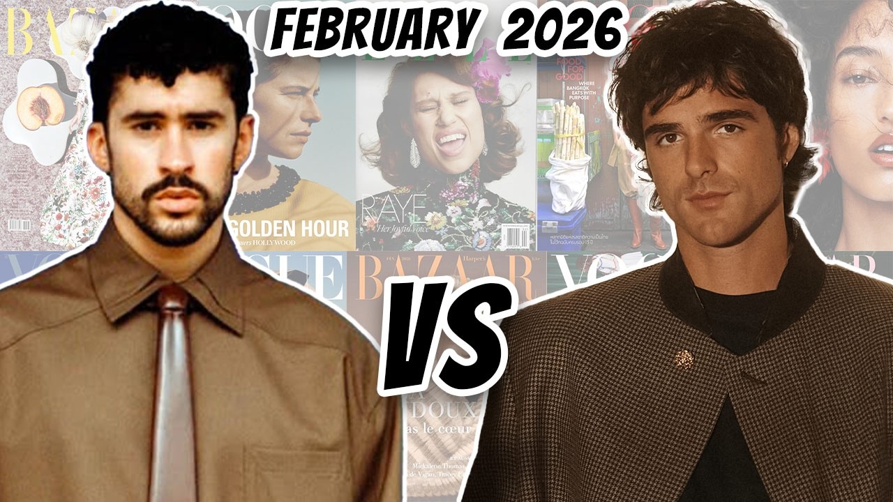Bad Bunny против Jacob Elordi: Битвы модных обложек, февраль 2026 года