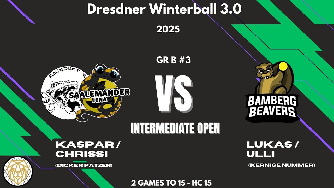 Dresdner Winterball 3.0 Intermediate Open [Gr. B #3] | Kaspar/Chrissi vs. Lukas/Ulli