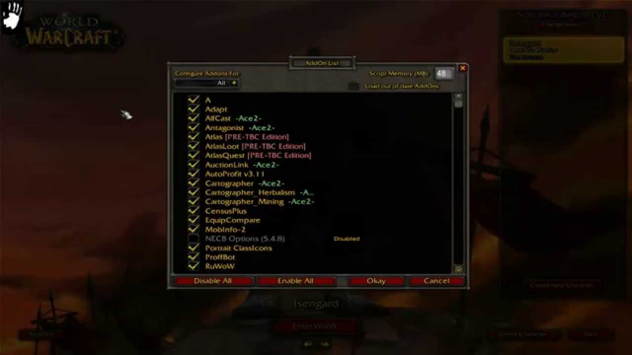 Мои аддоны wow 1.12.1