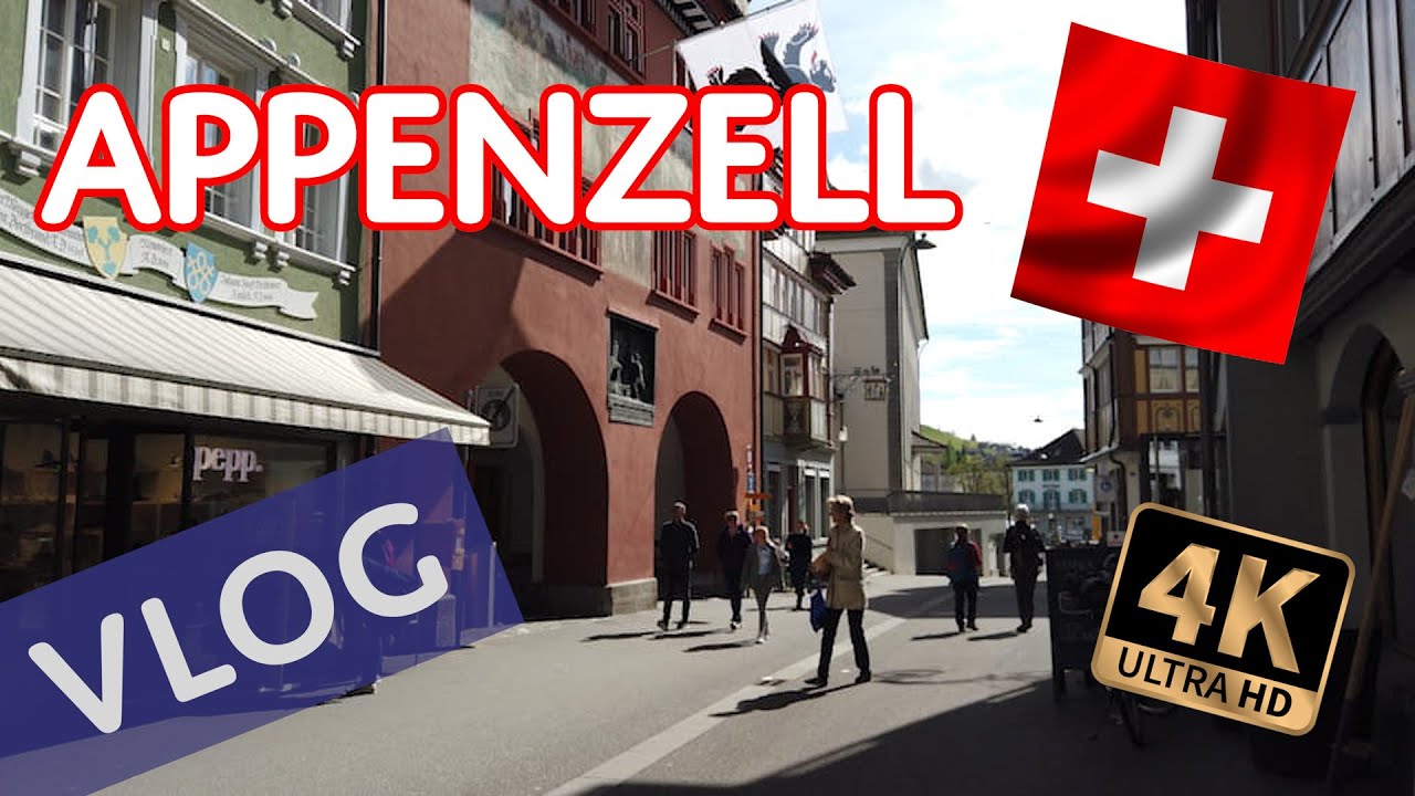 Appenzell Schweiz | Hauptgasse - vom Landsgemeindeplatz bis zum Adlerplatz [VLOG/4K ]