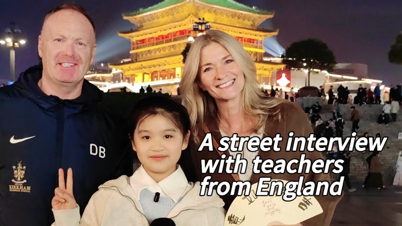 A street interview with 2 English teachers who are teaching in China 