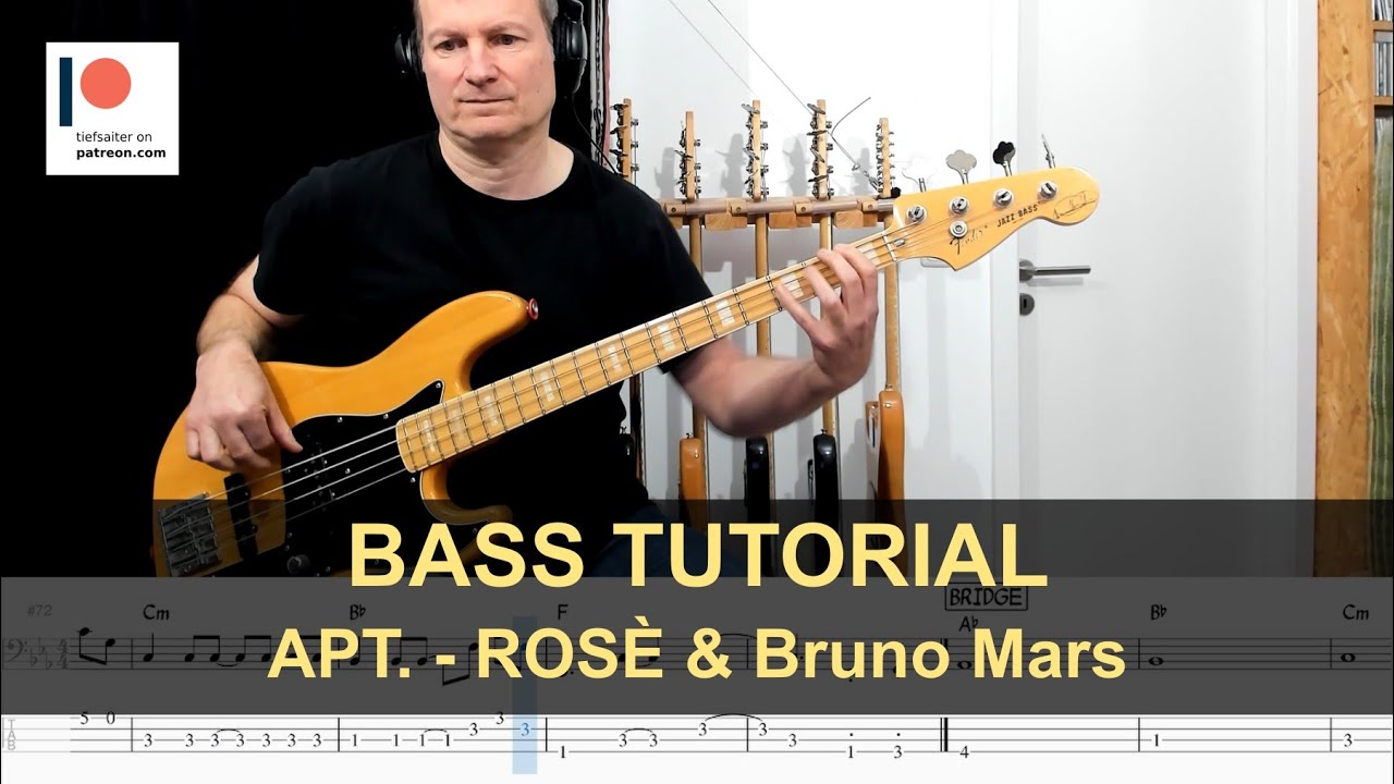 APT. - ROSÈ & Bruno Mars | Bass Tutorial (Sheet + TABs)