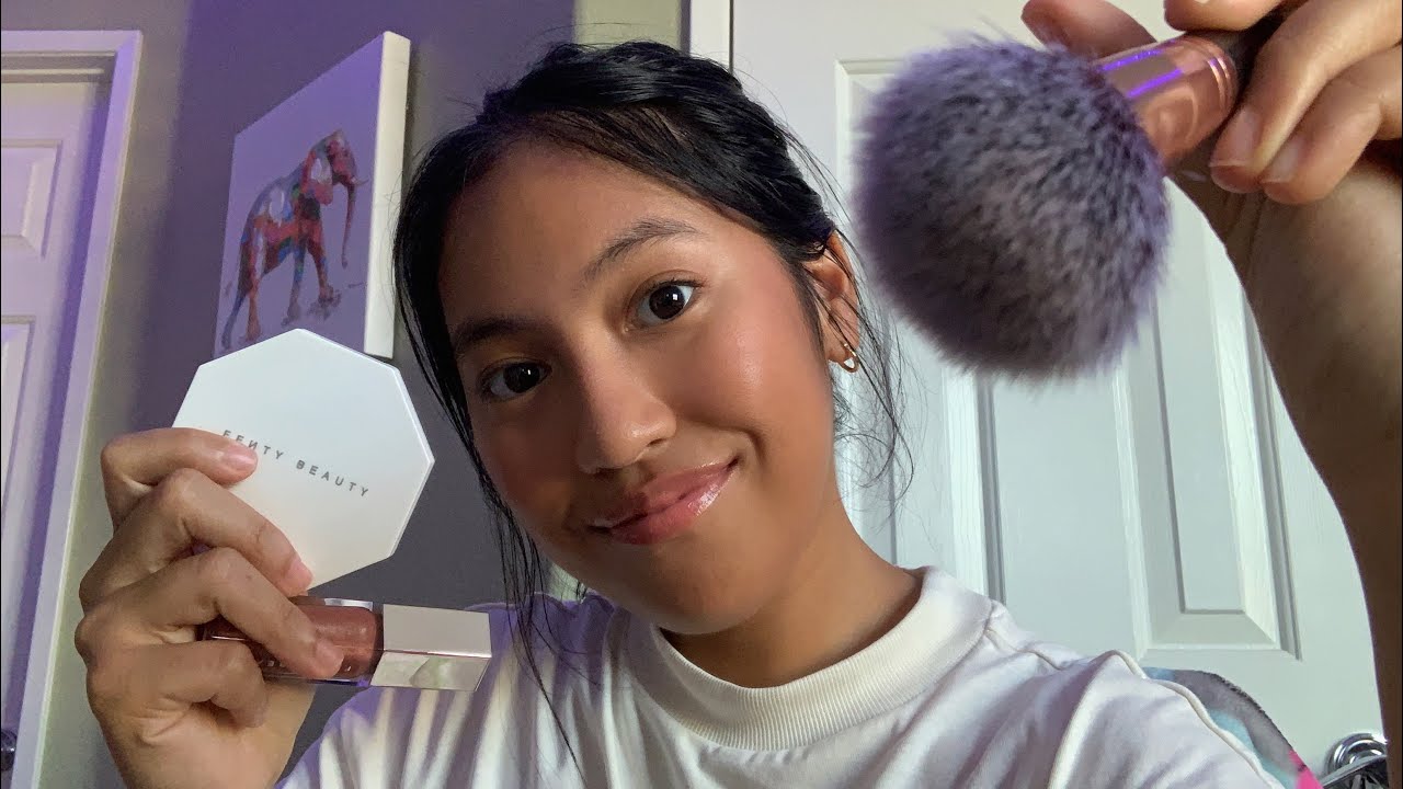 ASMR fast and aggressive makeup application in 1 minute 💜