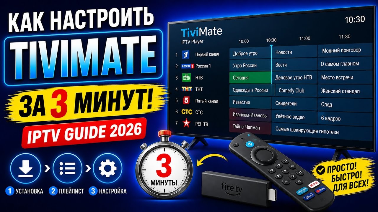 Как подключить TiviMate на Android TV (2026)  1000+ Каналов 🤯🔥