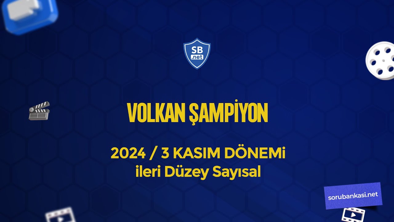 2024/3 ALES - Sayısal +85 - Volkan Şampiyon