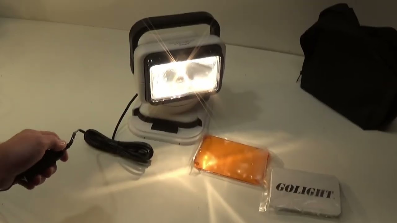 Vintage RadioRay Halogen GoLight 7900 Remote Control Portable Searchlight Demo