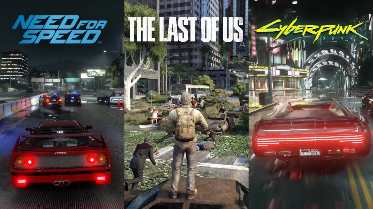 Transform&eacute; Mi GTA 5 En 3 Juegos Distintos Con Mods...!! #conversiones #gta5mods #tlou #nfs #cp2077