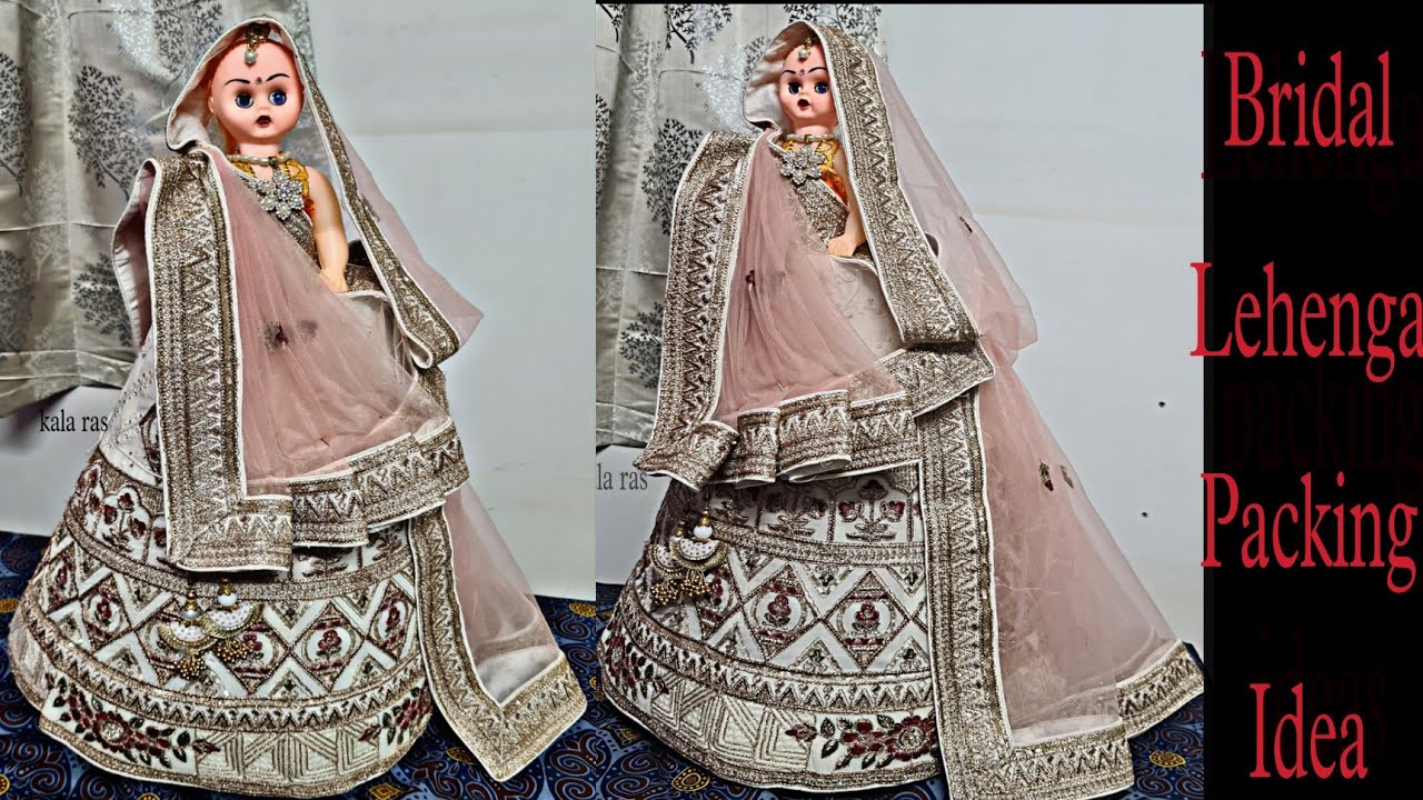 Bridal Lehenga Packing Ideas | Bridal Lehenga Doll Packing Tutorial |