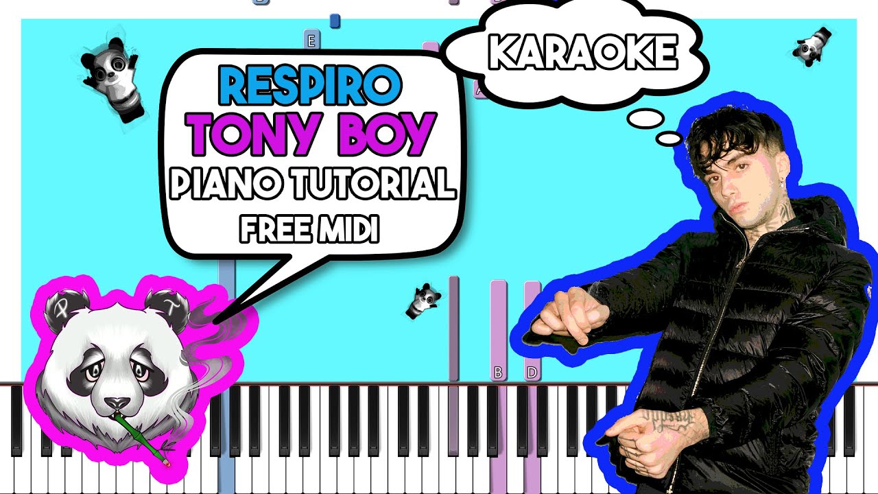 TONY BOY - RESPIRO - INSTRUMENTAL Piano Tutorial