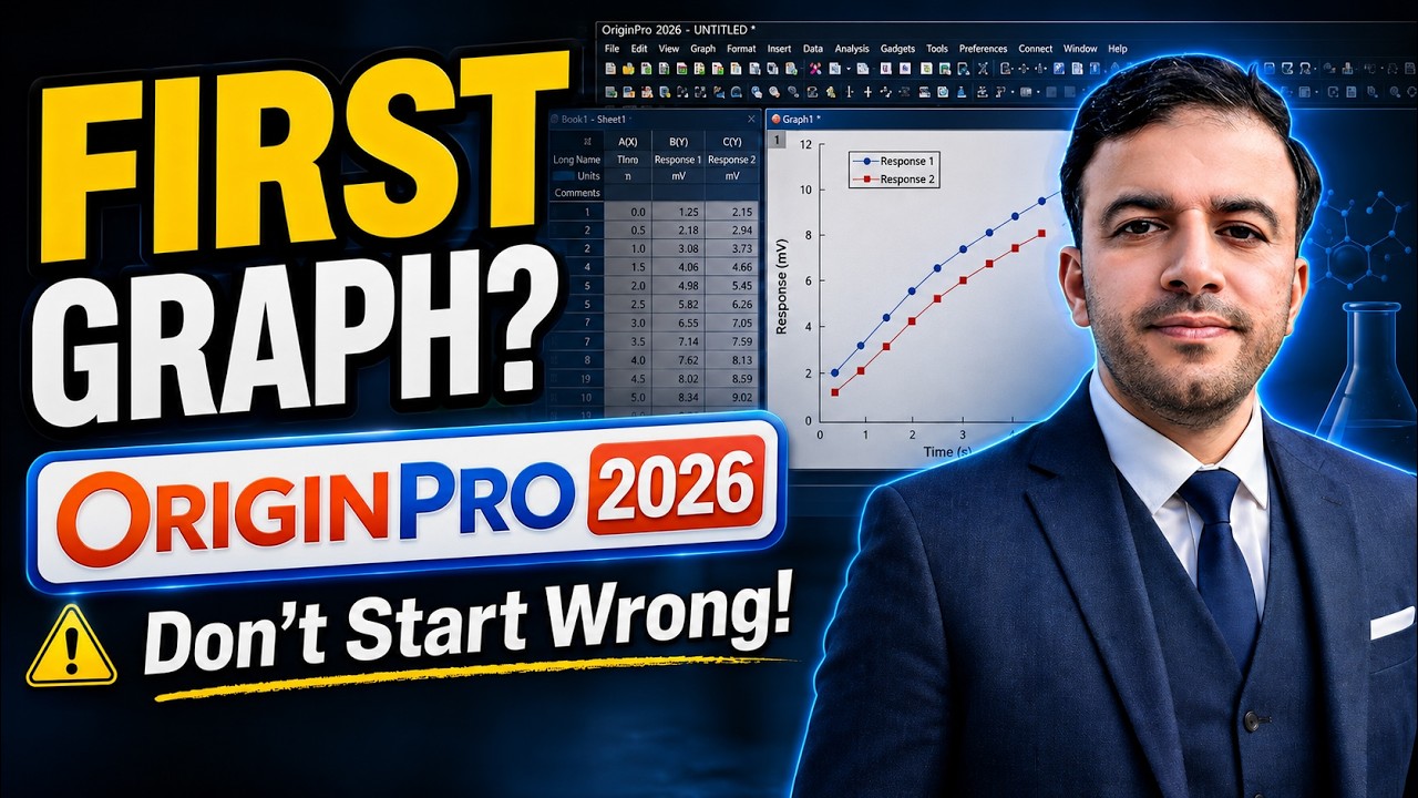 How to Create Your First Graph in Origin 2026 | OriginPro Beginner Tutorial