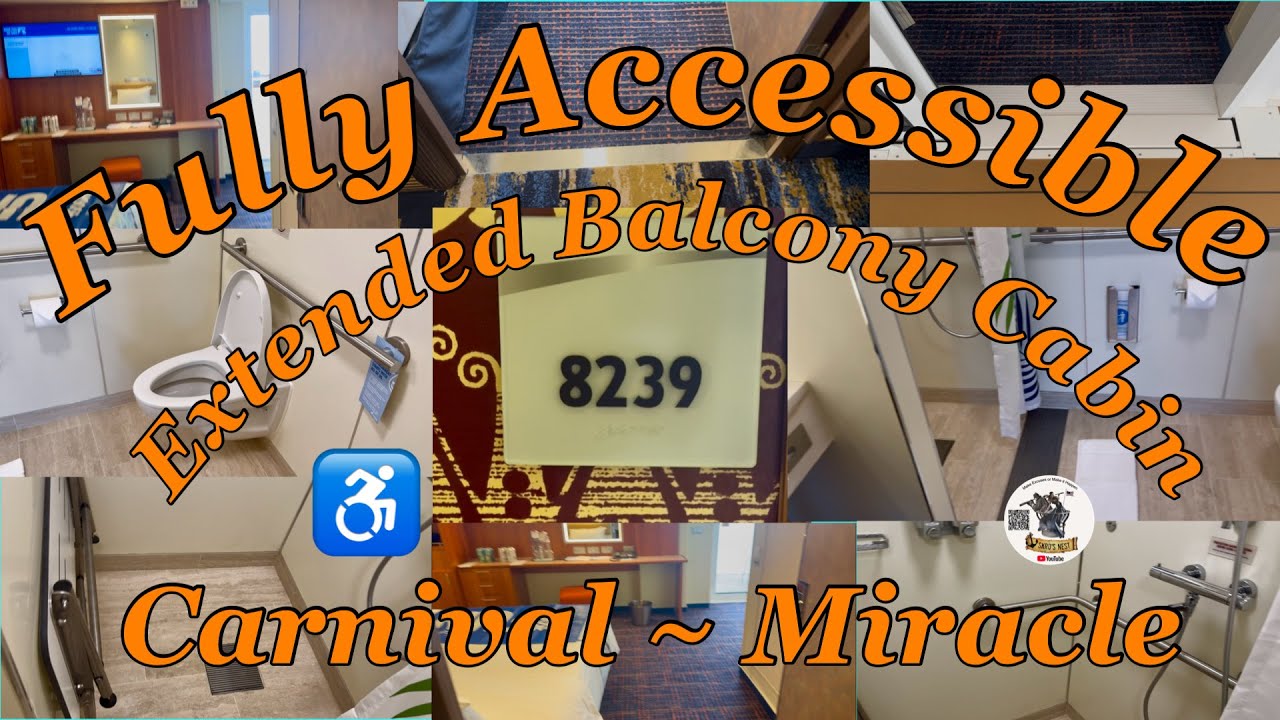 Comprehensive ~ Complete ~ Fully Accessible Extended Balcony Room Tour ~ Cabin 8239 Carnival Miracle