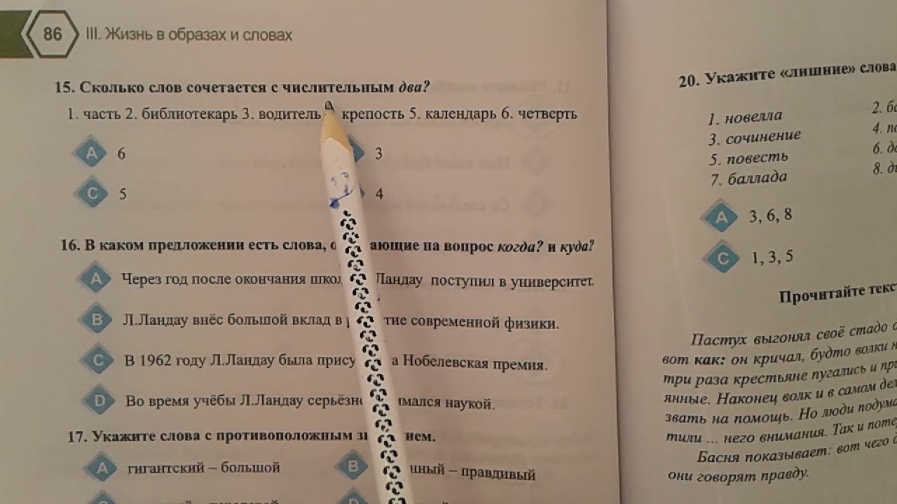 Rus dili.10sinif. 3bölüm. urok 7. test