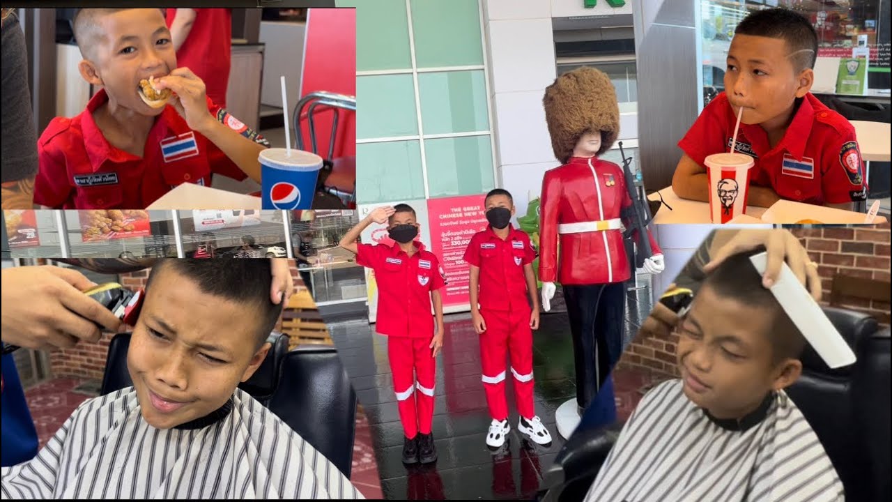 Новая прическа (Оппака и Сау К Пау) для похода в KFC (эпизод 2)