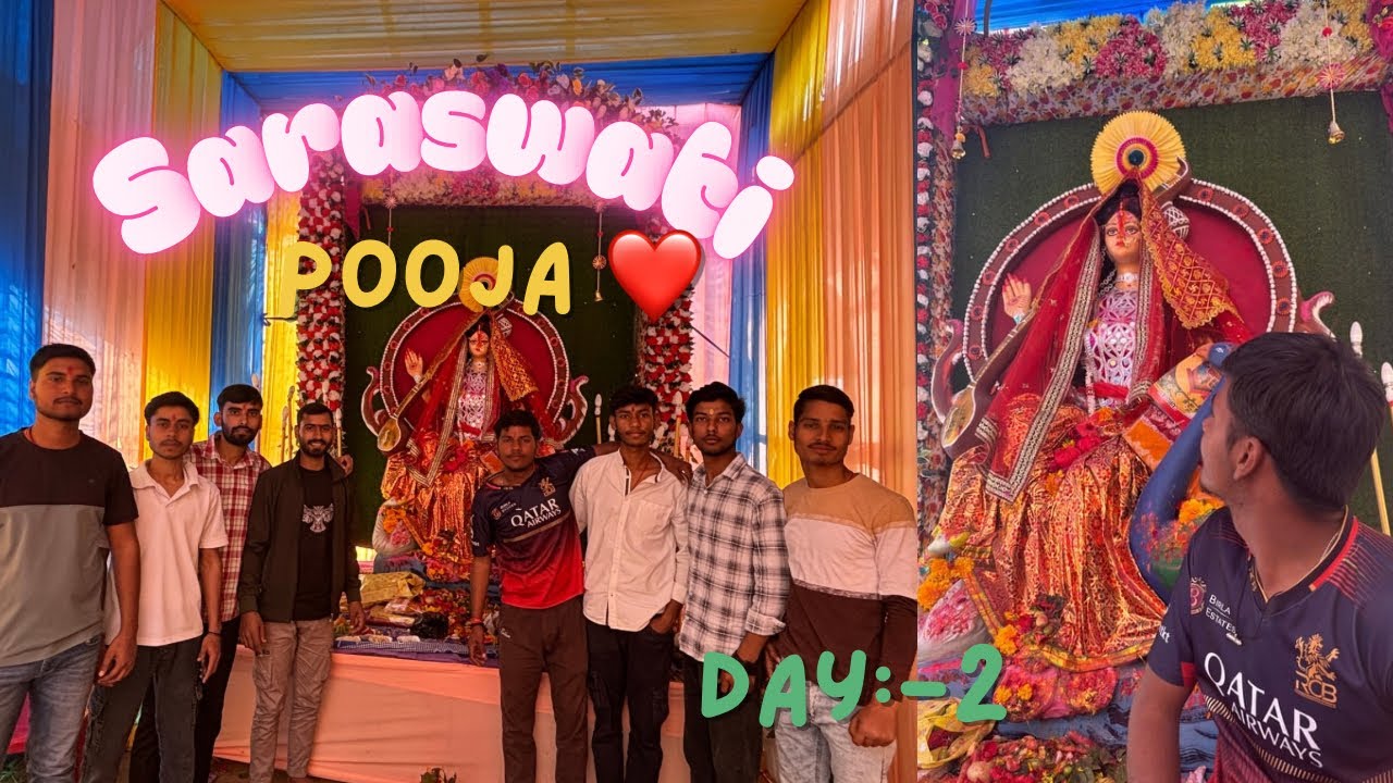 Saraswati pooja Day:-2 ❤️🙏 enjoy everyone😊❤️ #explorepage #vlog #vlogging #trend #saraswatipuja2026 