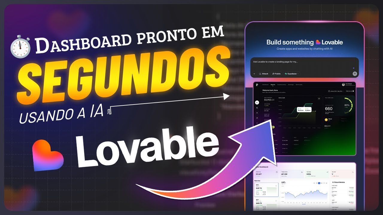 Dashboard pronto em SEGUNDOS com IA usando o Lovable